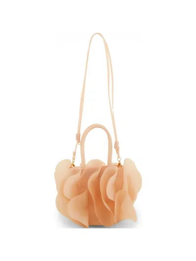 Farm Rio Flower Appliqué Tote Bag In Orange