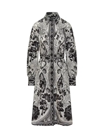 Farm Rio Flower Leopards Midi Dress