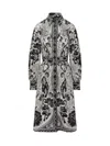 Farm Rio Off-white Flower Leopards Collared Midi Dress In Multi