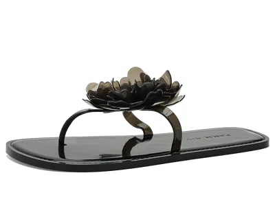 Farm Rio Flower Jelly Flat Sandals Women's Slippers Black: Eu 41-42 (us Women's 10-11) M