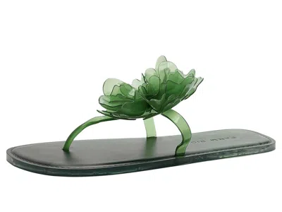 Farm Rio Flower Jelly Flat Sandals Women's Slippers Military/sage Green: Eu 35-36 (us Women's 5) M