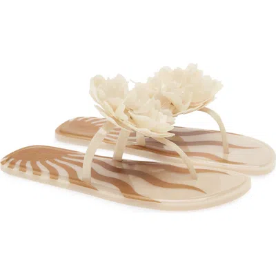 Farm Rio Flower Jelly Flip Flop In Neutral