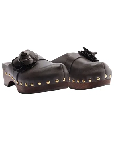 Farm Rio Flower Leather Clog In Multi