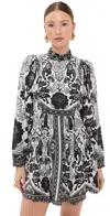 Farm Rio Flower Leopards Off-white Mini Dress Flower Leopards Off-white In Flower Leopards Off-white