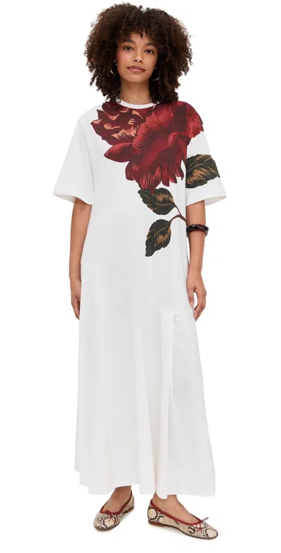 Farm Rio Flower Maxi Dress Off White