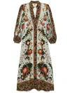 farm rio flowing beauty maxi dress Farm Rio Flowing Beauty Sleeveless Pleated Midi Dress