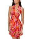 Farm Rio Flying Birds Halter Mini Dress