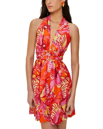 Farm Rio Flying Birds Halter Mini Dress