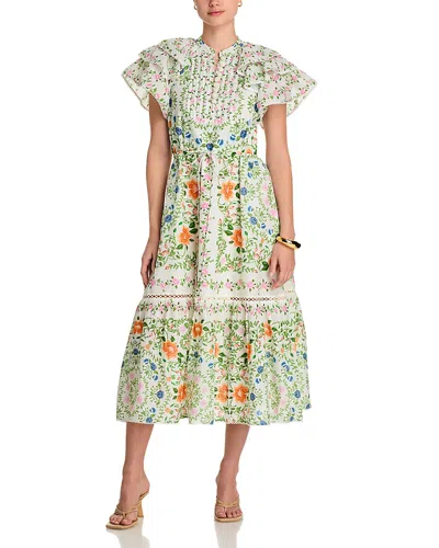 Farm Rio Folk Floral Midi Dress