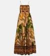 Farm Rio Folliage Sketch Cotton-blend Maxi Dress