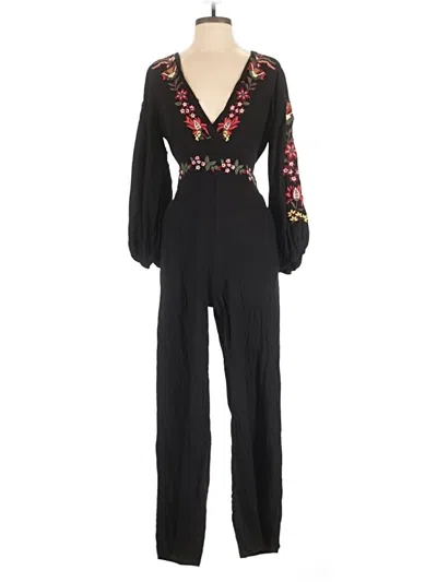 Pre-owned Farm Rio For Anthropologie Jumpsuit In Black