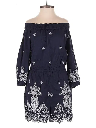 Pre-owned Farm Rio For Anthropologie Romper In Blue