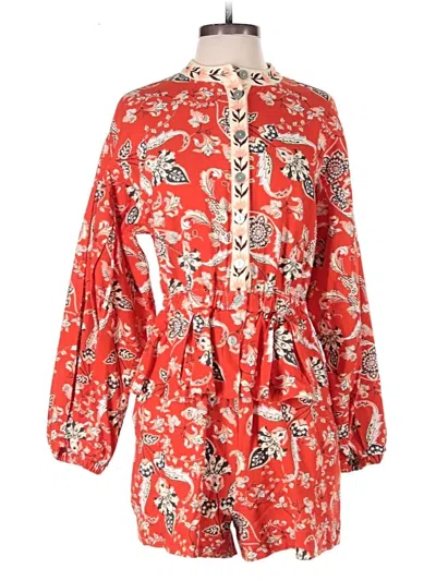 Farm Rio For Anthropologie Romper In Red
