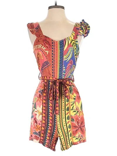 Pre-owned Farm Rio For Anthropologie Romper In Red