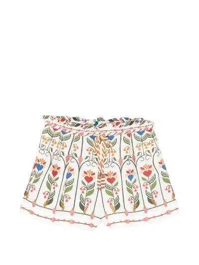 Farm Rio Fraga Printed Shorts In White