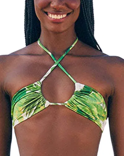 Farm Rio Fresh Forest Bikini Top In Green