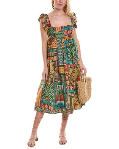 Farm Rio Fresh Forest Scarf Mini Dress In Multi