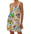 Farm Rio Womens Fresh Table Off-white Fresh Table Shoulder-straps Linen Mini Dress Xs In Multi