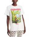 Farm Rio From Brasil To The World Relaxed Graphic Tee In Off-white