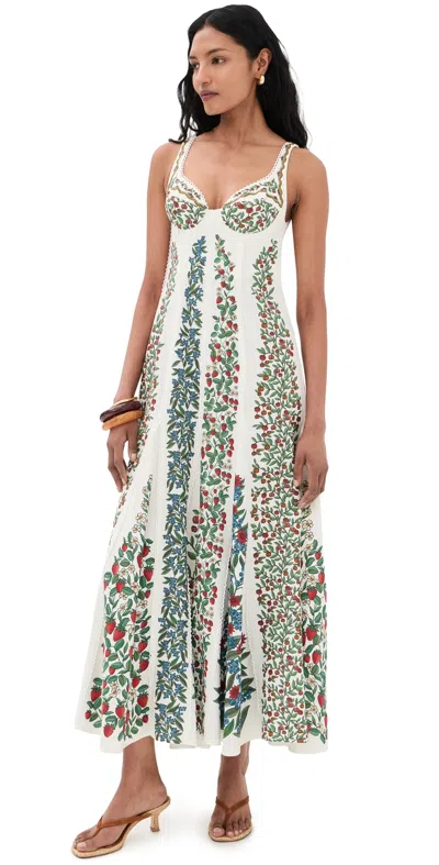 Farm Rio Fruit Beauty Maxi Dress Fruit Beauty Off-white In Multi