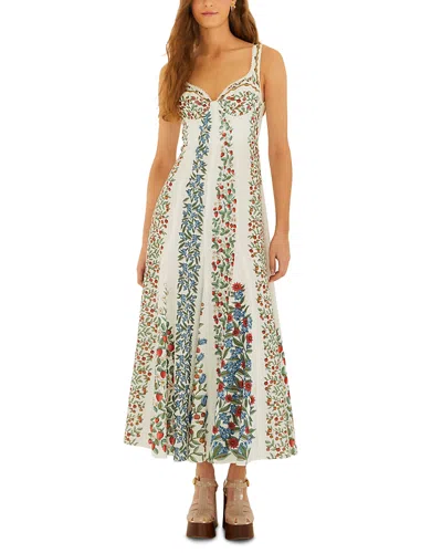Farm Rio Fruit Beauty Maxi Dress Fruit Beauty Off-white In Multi