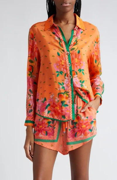 Farm Rio Fruit Garden Button-up Shirt In Multi