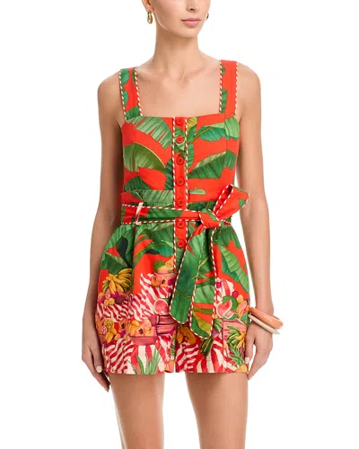 Farm Rio Fruit Trolley Romper In Multi