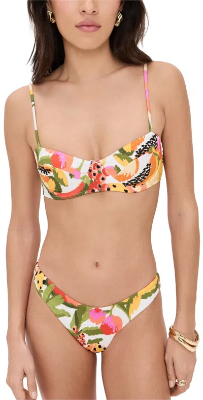 Farm Rio Fruits Paradise Underwire Bikini Top Fruits Paradise Off-white