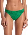 Farm Rio Full Cut Basic Bikini Bottom In Green