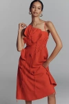 Farm Rio Red Garden Sleeveless Midi Dress Red In Red