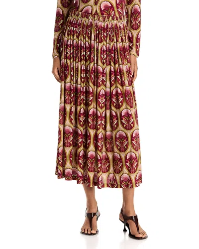 Farm Rio Garden Medal Print Midi Skirt In Multi