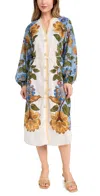 Farm Rio Garden Scarf Chemise Garden Scarf Blue In Garden Scarf Blue