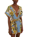 Farm Rio Garden Playsuit In Blue