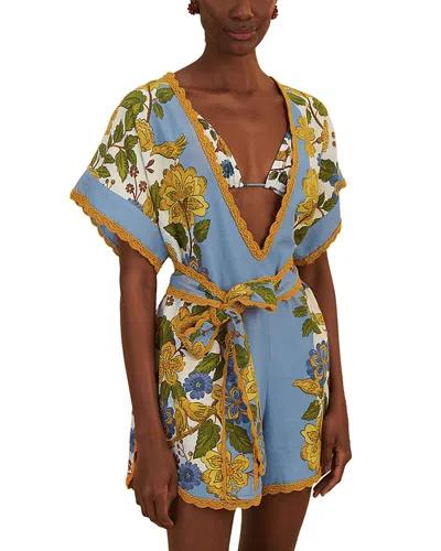 FARM RIO GARDEN SCARF COVER-UP ROMPER