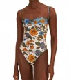 Farm Rio Garden Scarf Underwire One-piece Swimsuit In White