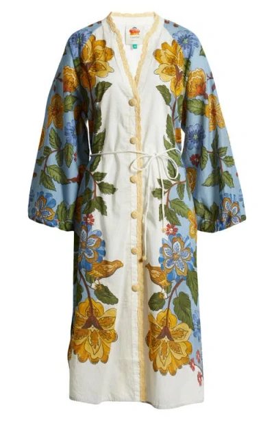 Farm Rio Garden Tunic In Blue