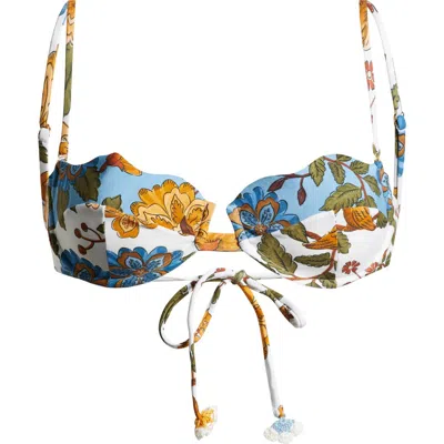 Farm Rio Garden Scarf Underwire Bikini Top In Garden Scarf Mix
