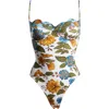 Farm Rio Garden Scarf Underwire One-piece Swimsuit In Garden Scarf Mix