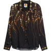 Farm Rio Garden Silhouette Shirt In Black