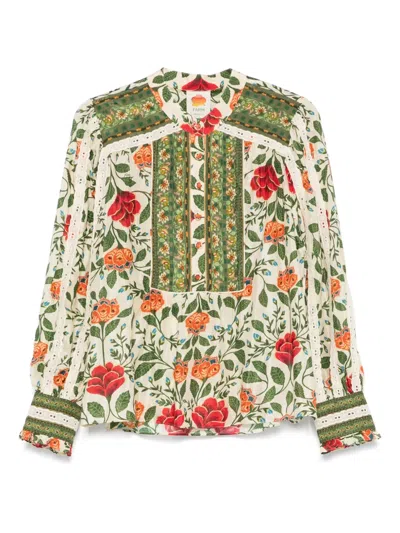 FARM RIO GARDEN TAPESTRY BLOUSE