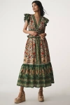 Farm Rio Garden Tapestry V-neck Maxi Dress In Multicolor