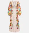 Farm Rio Garden Terrace Pink Printed Maxi Dress In Multicoloured