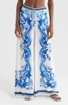 Farm Rio Garden Tiles Cover-up Pants In Garden Tiles Off-white