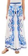 Farm Rio Garden Tiles Cover-up Pants In Garden Tiles Off-white