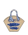 Farm Rio Garden Tiles Shell Tote