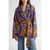 Farm Rio Glam Tapestry Knit Wrap Jacket
