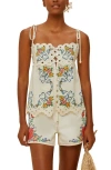 FARM RIO FARM RIO GRANDMA'S TREASURE TIE STRAP CAMISOLE