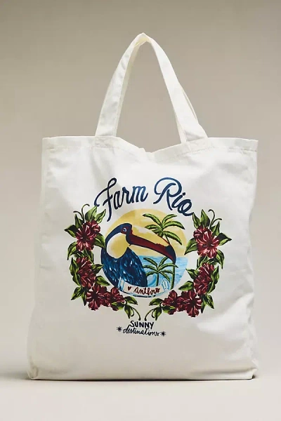 Farm Rio Graphic Cotton Tote Bag In Multi