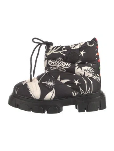 Pre-owned Farm Rio Graphic Print Boots In Multicolor