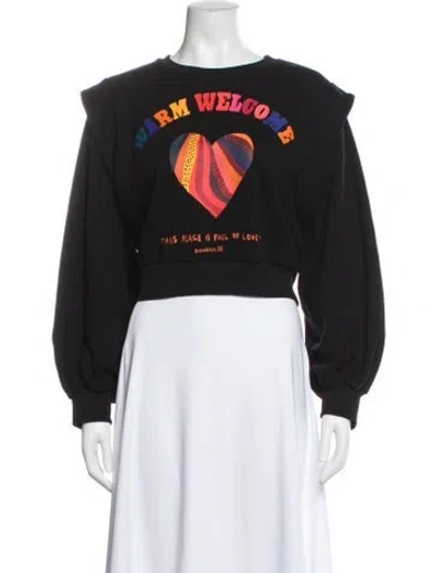 Pre-owned Farm Rio Graphic Print Crew Neck Sweatshirt In Multi